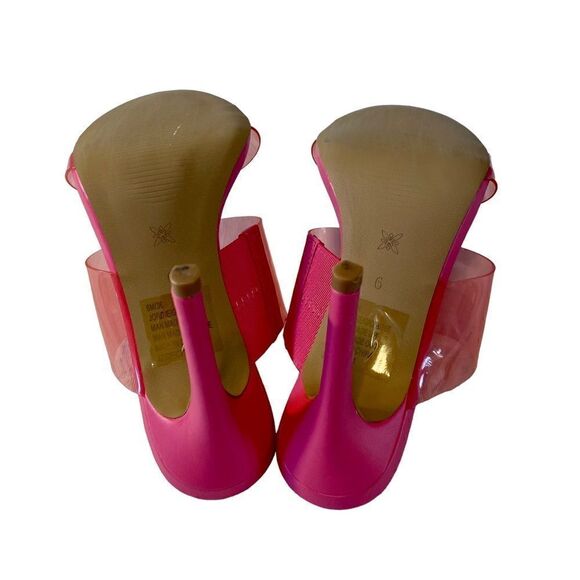 BCBGeneration Gorgeous Clear Acrylic & Hot Pink Pumps in Size 6 w/ 4” heels. - Picture 6 of 7